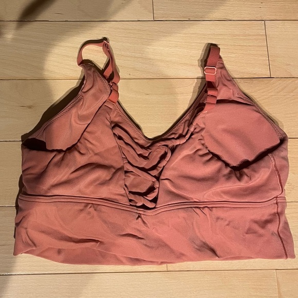 OFFLINE by Aerie Rusty Peach Real Me Lace Up Back Sports Bra - Picture 7 of 10
